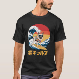 Anatolian Shepherd Japansk Kanagawa Wave Hund T Shirt