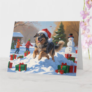 Anatolian Shepherd jul Festive Snö Kort