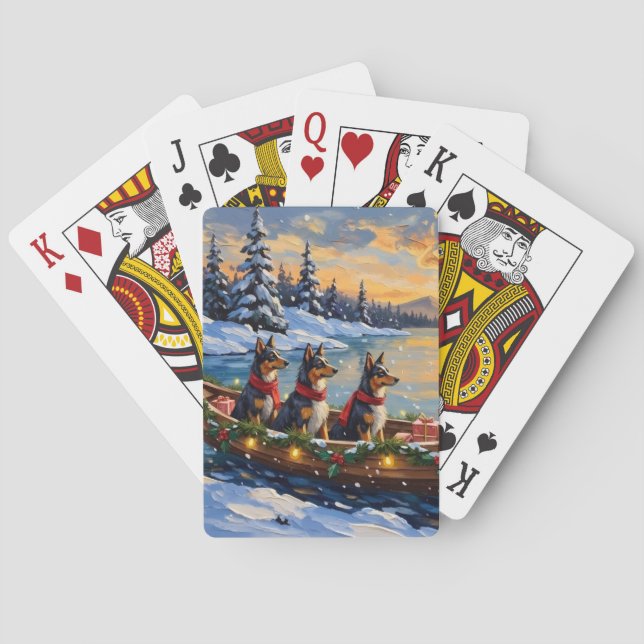 Anatolian Shepherd Julbåt Semester Casinokort (Baksidan)