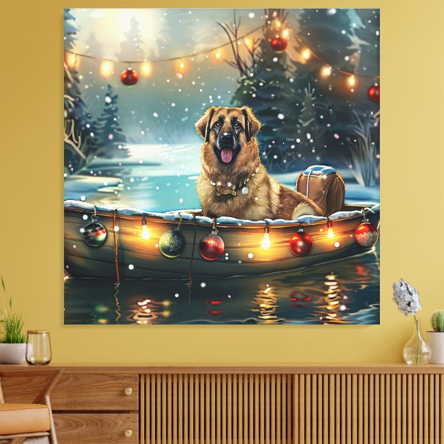 Anatolian Shepherd julhelg Festive Voyage Canvastryck (Insitu (Vardagsrum))