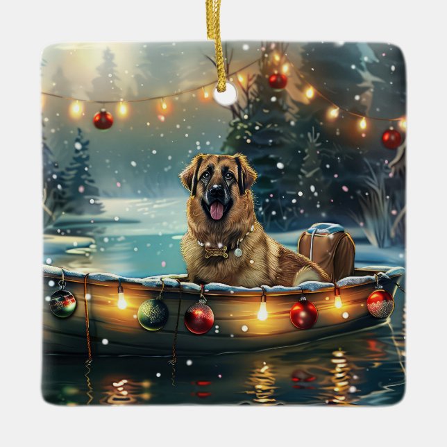Anatolian Shepherd julhelg Festive Voyage Julgransprydnad Keramik (Framsida)