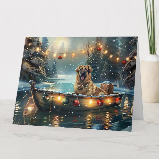 Anatolian Shepherd julhelg Festive Voyage Kort (Framsida)