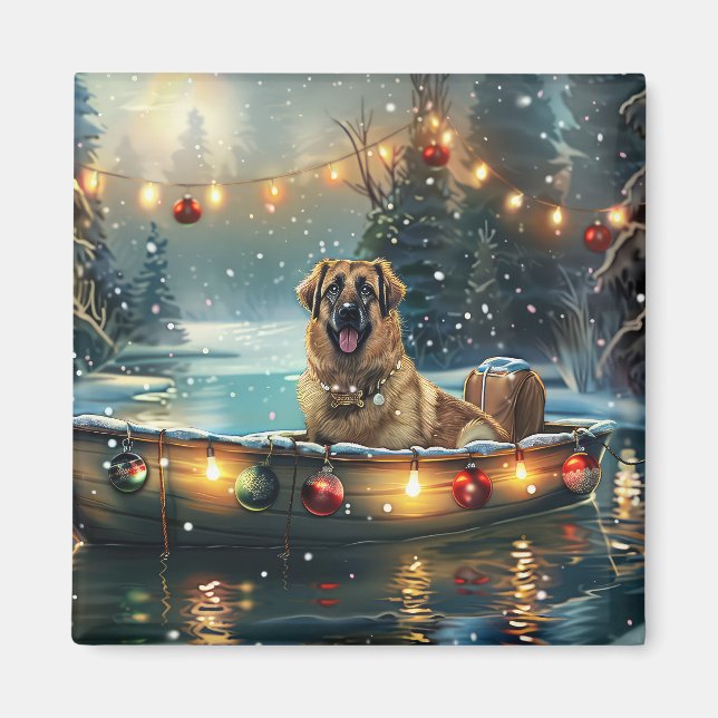 Anatolian Shepherd julhelg Festive Voyage Magnet (Framsidan)