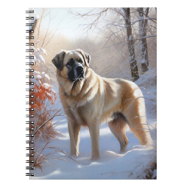 Anatolian Shepherd Låt det snöa jul Anteckningsbok (Framsidan)