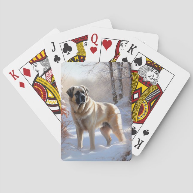 Anatolian Shepherd Låt det snöa jul Casinokort (Baksidan)