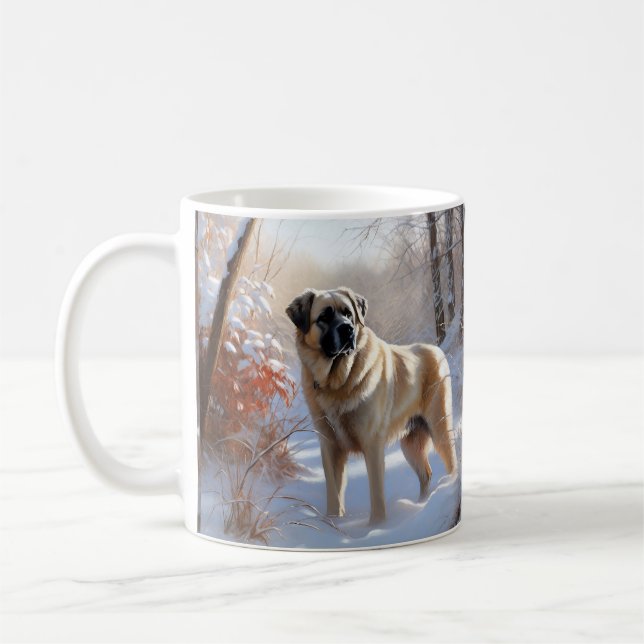 Anatolian Shepherd Låt det snöa jul Kaffemugg (Vänster)