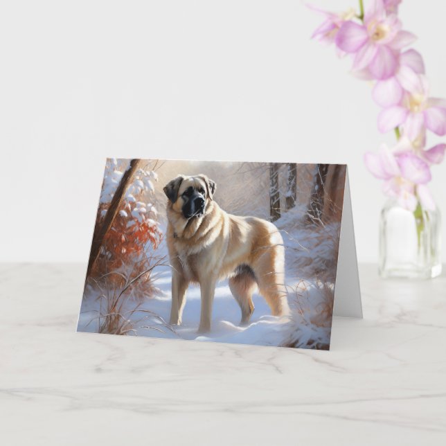 Anatolian Shepherd Låt det snöa jul Kort (Orkide)