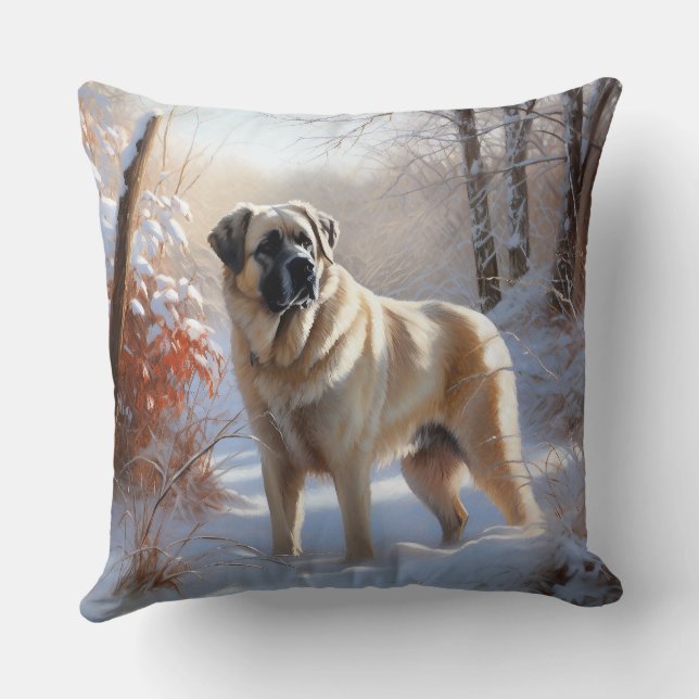 Anatolian Shepherd Låt det snöa jul Kudde (Baksida)