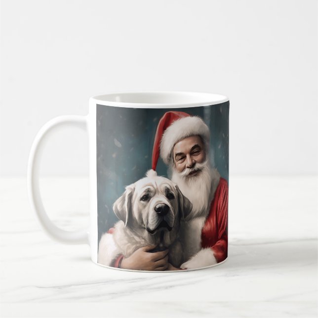Anatolian Shepherd med Jultomten-jul Kaffemugg (Vänster)