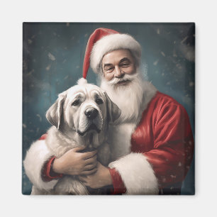 Anatolian Shepherd med Jultomten-jul Magnet