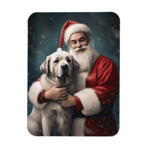 Anatolian Shepherd med Jultomten-jul Magnet