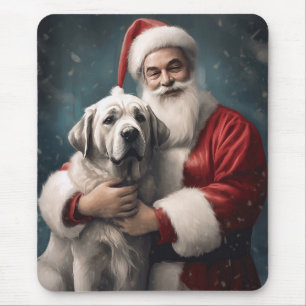 Anatolian Shepherd med Jultomten-jul Musmatta