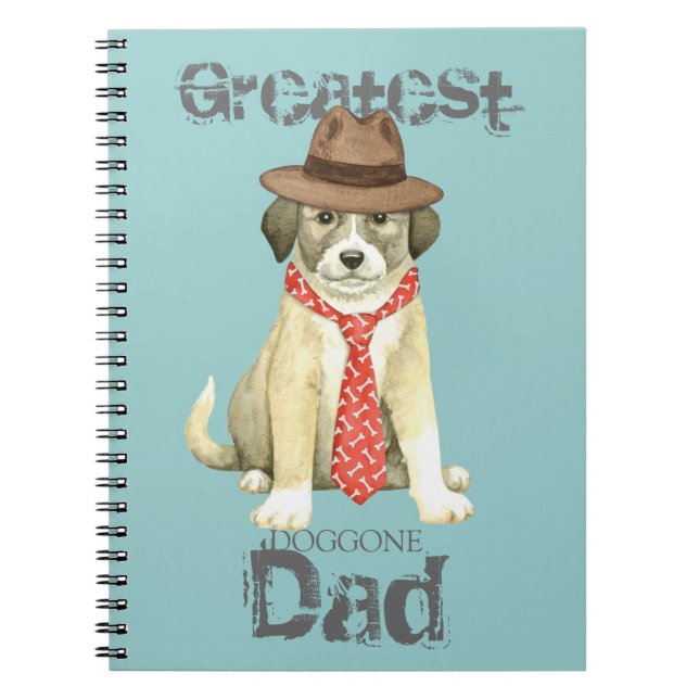 Anatolian Shepherd Pappa Notebook Anteckningsbok (Framsidan)