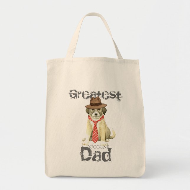 Anatolian Shepherd Pappa Tote Bag Tygkasse (Framsidan)