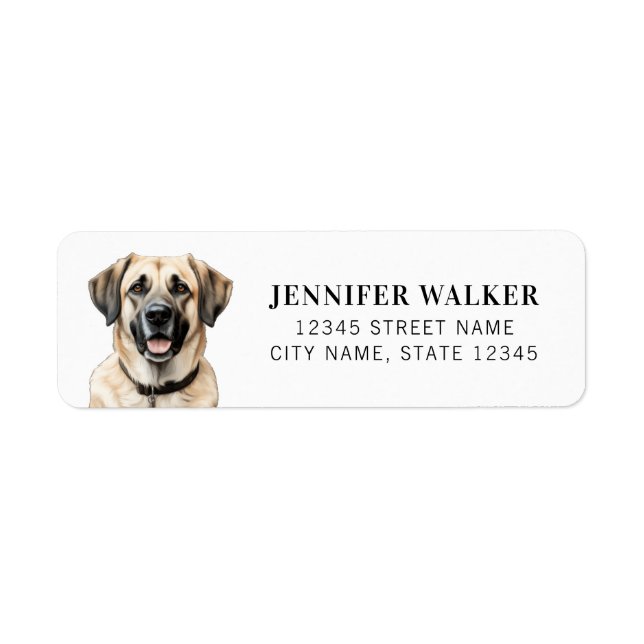 Anatolian Shepherd Returetiketters Returadress Etikett (Framsidan)