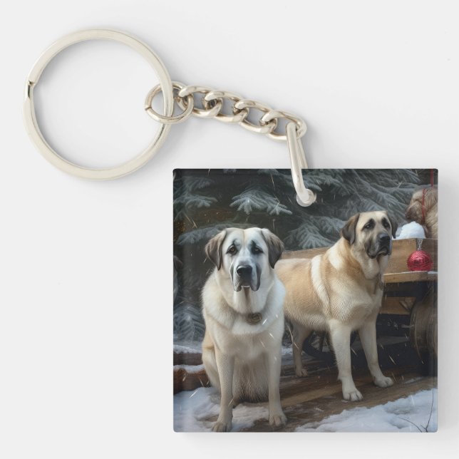 Anatolian Shepherd Snowy Sleigh-juldekretet (Framsidan)