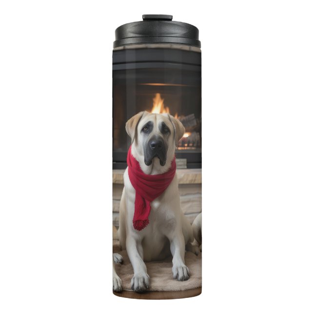 Anatolian Shepherd vid julen i Fireplace (Framsida)