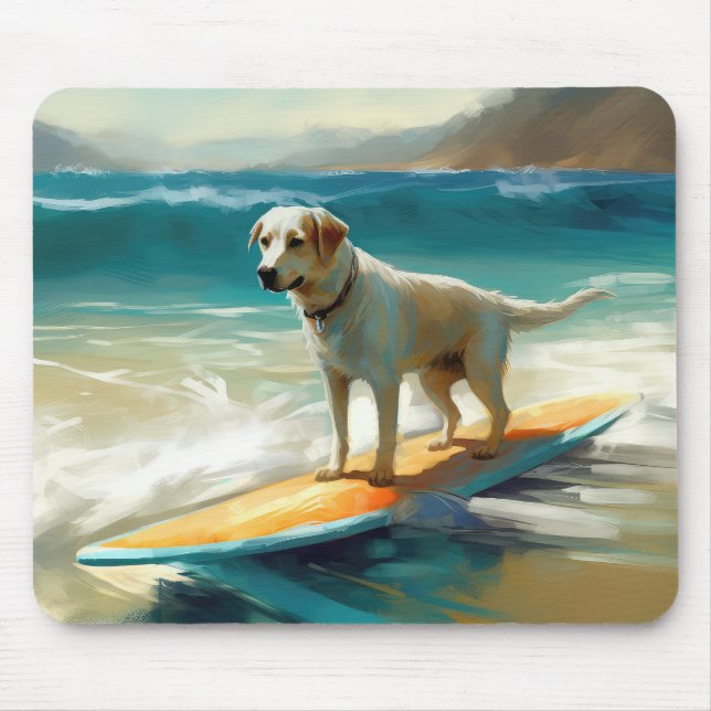 Anatolisk herde Beach Surfing Målning  Musmatta (Framsidan)