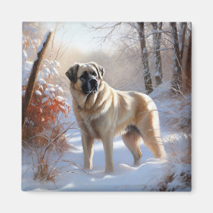 Anatolisk herde Låt det snöa Jul Magnet