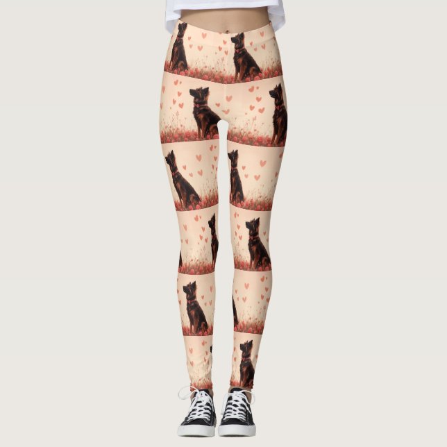 Anatolisk herde med rosor - Alla hjärtans dag Leggings (Framsida)