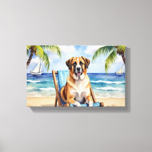 Anatolisk herde strand scen canvastryck