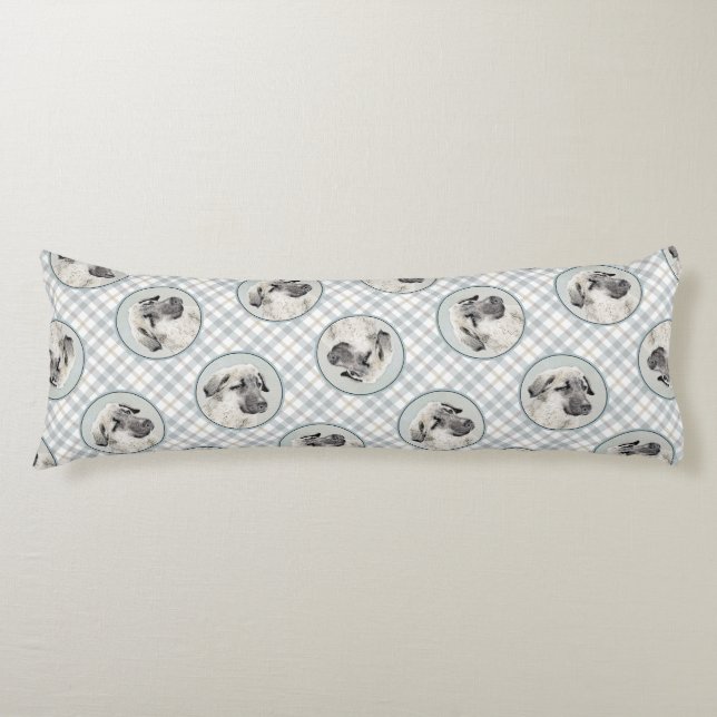 Anatolisk herdehund Fawn-målning Original hundkons Kroppskudde (Framsidan)