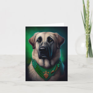 Anatolisk herdehund i St. Patricks dag dräkt Kort