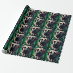 Anatolisk herdehund i St. Patricks dag-kostym Presentpapper