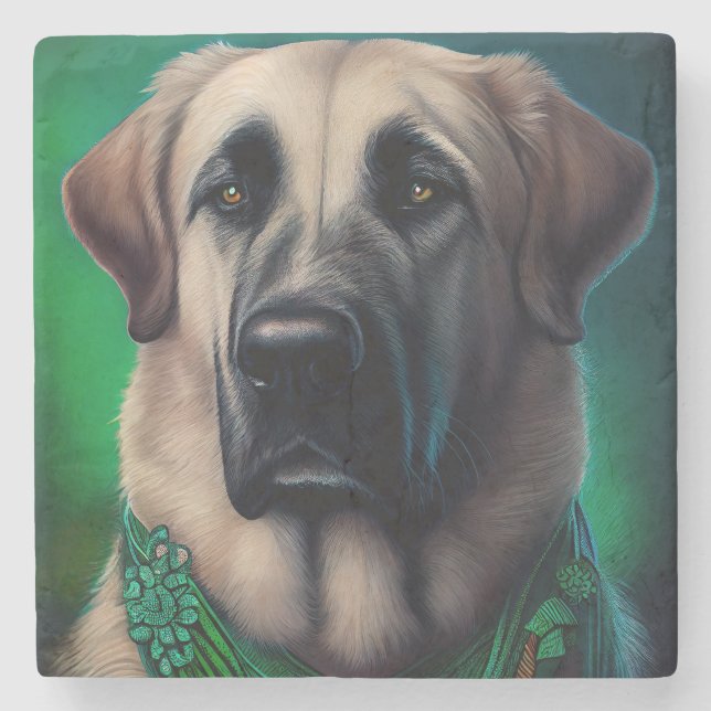 Anatolisk herdehund i St. Patrick's Day-dräkt Stenunderlägg (Framsidan)