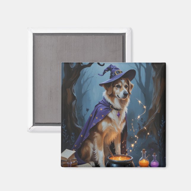 Anatolisk herdehund - Whimsical Halloween-målning Magnet (Front/Back)