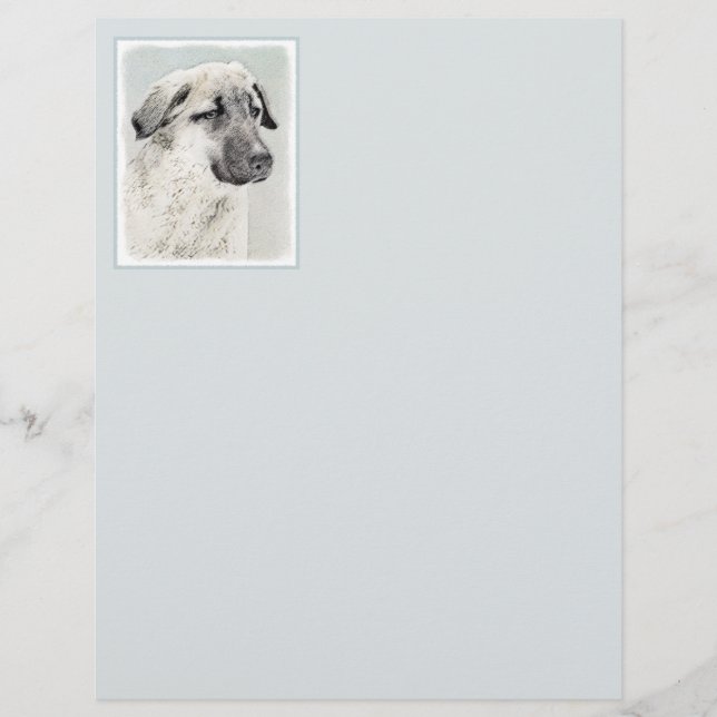 Anatolisk shepherd Painting - Original Hund Art (Framsida)