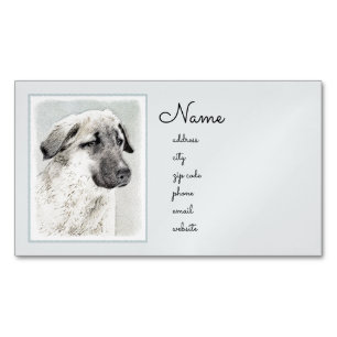 Anatolisk shepherd Painting - Original Hund Art Magnetiska Visitkort