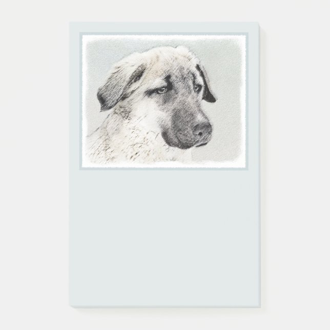 Anatolisk shepherd Painting - Original Hund Art Post-it Block (Framsida)