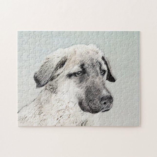 Anatolisk shepherd Painting - Original Hund Art Pussel (Horisontell)