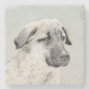 Anatolisk shepherd Painting - Original Hund Art Stenunderlägg