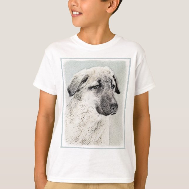 Anatolisk shepherd Painting - Original Hund Art T Shirt (Framsida)