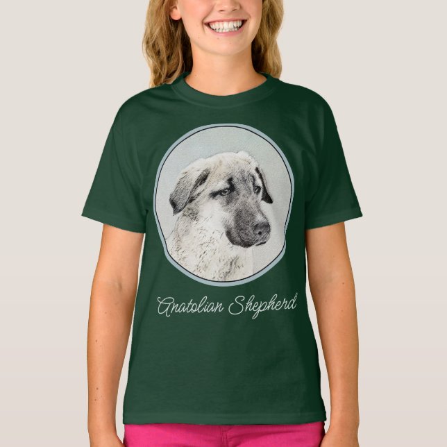 Anatolisk shepherd Painting - Original Hund Art T- T Shirt (Framsida)