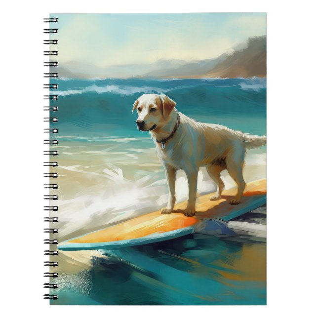 Anatoliska shepherd Beach Surfing Painting Anteckningsbok (Framsidan)