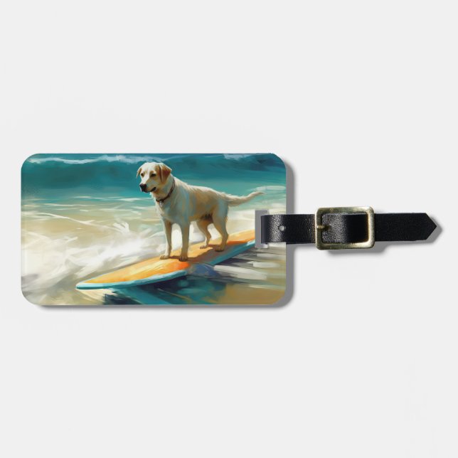 Anatoliska shepherd Beach Surfing Painting Bagagebricka (Horisontell Framsida)
