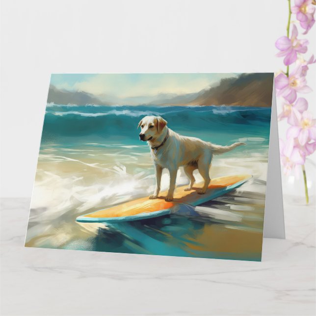Anatoliska shepherd Beach Surfing Painting Kort (Orkide)