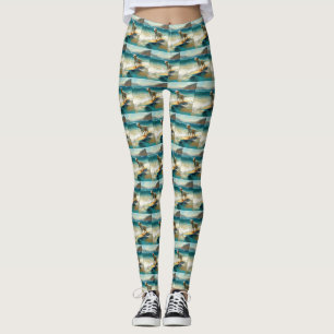 Anatoliska shepherd Beach Surfing Painting Leggings