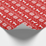 Anatoliska Shepherd Hund Silhouettes jul Julafton Presentpapper<br><div class="desc">Anatoliska Shepherd Hundar Helgdag Gift Wrap. Röd och vit juldryck i sticka, stil mönster med andatoliska silhuetter. Upptäck någons helgdag med en speciellare gåva som är inslagen i den här söta hundarna och som är papprare. Ta en titt på Jenns Doodle World för att hitta ännu fler festive Julafton-presenter för...</div>
