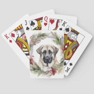 Anatoliska Shepherd-julen Utandning Festive Valp Casinokort