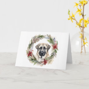 Anatoliska Shepherd-julen Utandning Festive Valp Kort