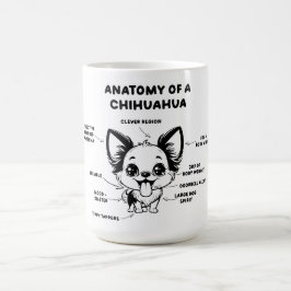 Anatomi A Chihuahua Rolig hund Jumbo Mugg