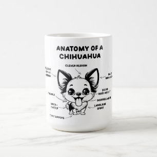 Anatomi A Chihuahua Rolig hund Jumbo Mugg