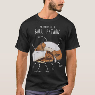 Anatomi a Piebald Boll Python, Lusj Reptile Sn T Shirt