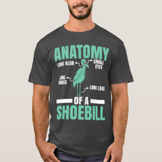 Anatomi a Shoebill Stork Whalehead Bird Älskare b T Shirt