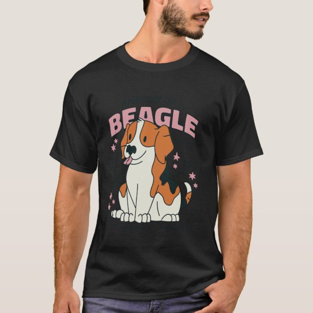 Anatomi av en Beagle - Rollig hundillustration T Shirt (Framsida)