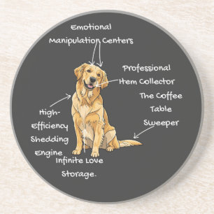 Anatomi av en Golden Retriever - Rolig hundmamma/p Underlägg